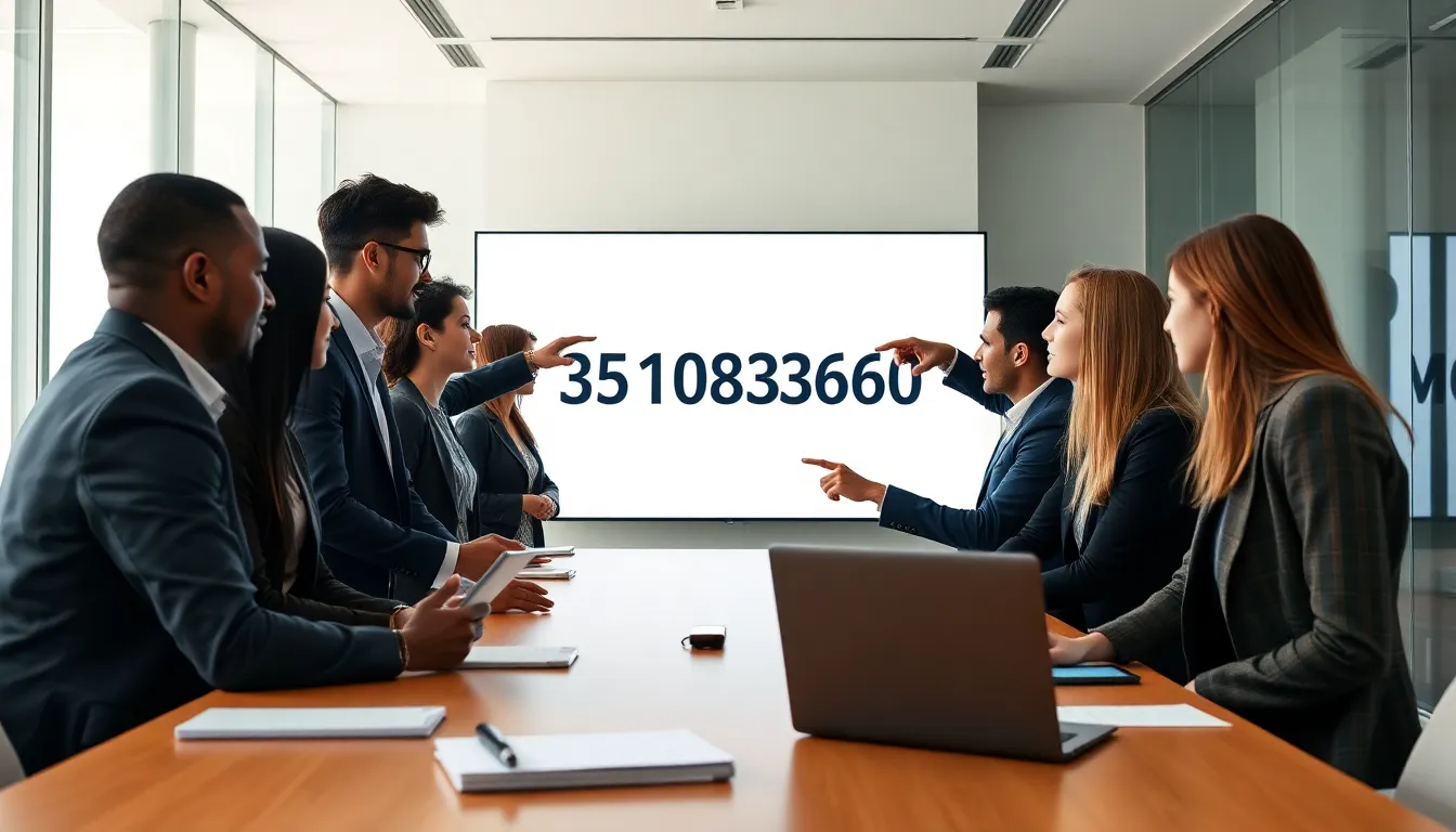 diverse team discussing technology in a modern office.